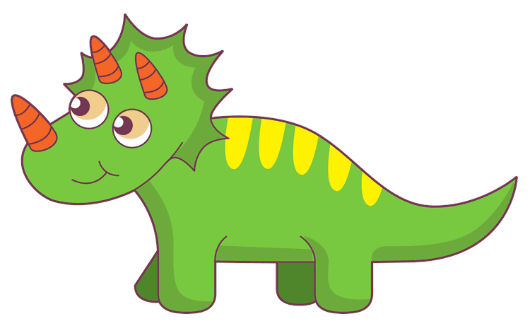 Cut Triceratops Dinosaur