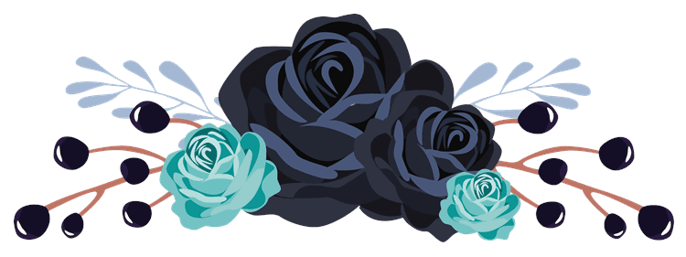 Dark Floral Arch