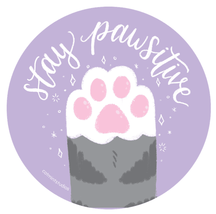 Stay Pawsitive Motivational Quote